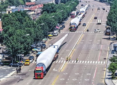108米超长风电叶片首次陆路启运